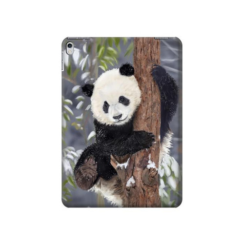 S3793 Cute Baby Panda Snow Painting Hard Case For iPad Air 2, iPad 9.7 (2017,2018), iPad 6, iPad 5