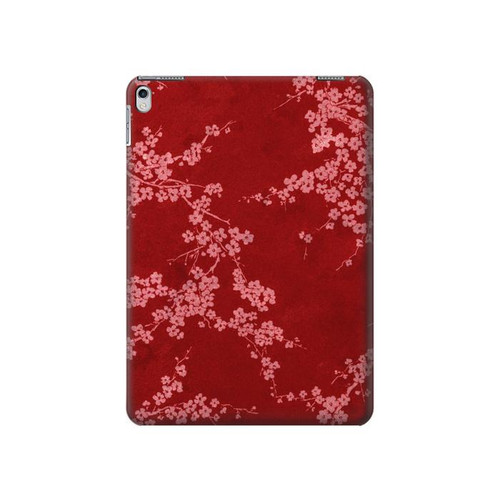 S3817 Red Floral Cherry blossom Pattern Hard Case For iPad Air 2, iPad 9.7 (2017,2018), iPad 6, iPad 5