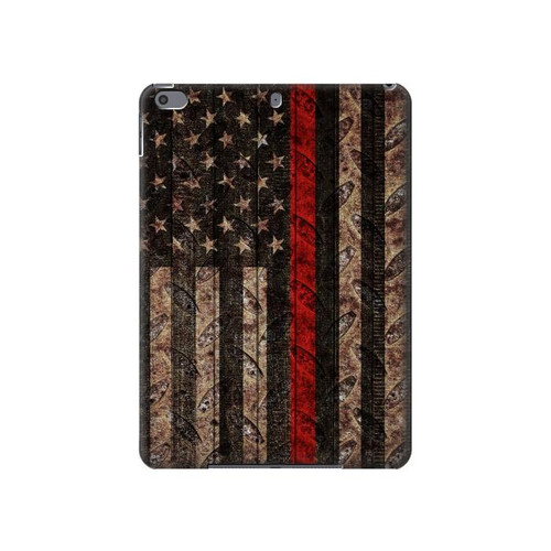 S3804 Fire Fighter Metal Red Line Flag Graphic Hard Case For iPad Pro 10.5, iPad Air (2019, 3rd)