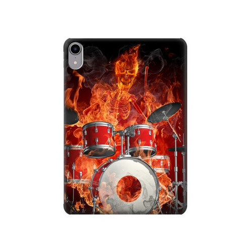 S1431 Skull Drum Fire Rock Hard Case For iPad mini 6 7, iPad mini (2021,2024)
