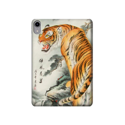 S1934 Chinese Tiger Painting Hard Case For iPad mini 6 7, iPad mini (2021,2024)