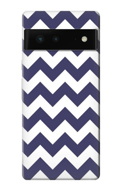 S2345 Navy Blue Shavron Zig Zag Pattern Case For Google Pixel 6