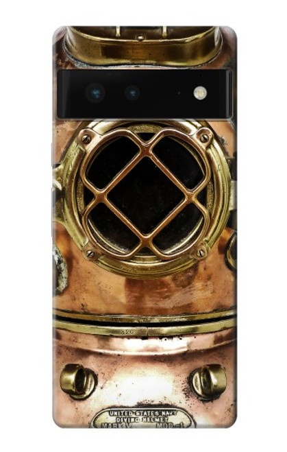 S2412 Vintage Deep Sea Diving Helmet Case For Google Pixel 6