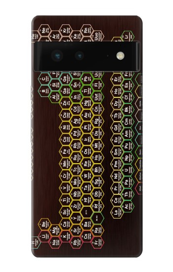 S3544 Neon Honeycomb Periodic Table Case For Google Pixel 6