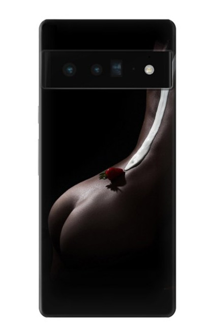 S0546 Sexy Cream Strawberry Case For Google Pixel 6 Pro