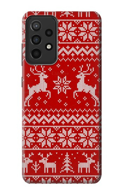 S2835 Christmas Reindeer Knitted Pattern Case For Samsung Galaxy A52s 5G