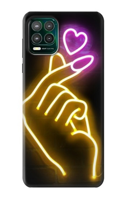 S3512 Cute Mini Heart Neon Graphic Case For Motorola Moto G Stylus 5G