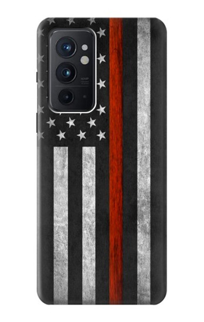 S3472 Firefighter Thin Red Line Flag Case For OnePlus 9RT 5G