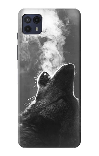 S3505 Wolf Howling Case For Motorola Moto G50 5G [for G50 5G only. NOT for G50]