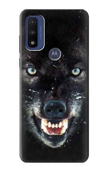 S2823 Black Wolf Blue Eyes Face Case For Motorola G Pure