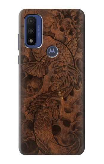 S3405 Fish Tattoo Leather Graphic Print Case For Motorola G Pure
