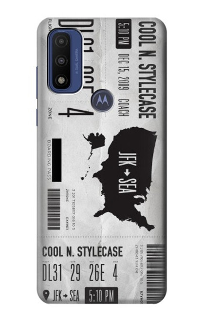 S3615 Airline Boarding Pass Art Case For Motorola G Pure