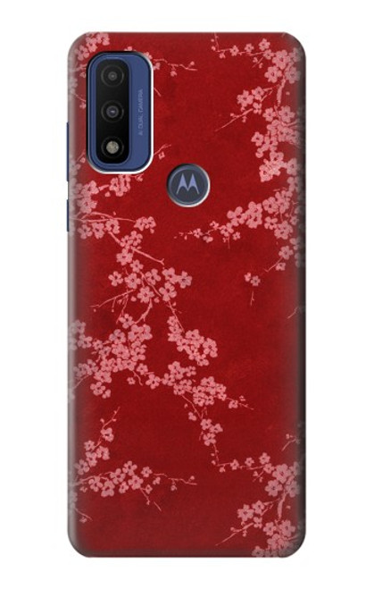 S3817 Red Floral Cherry blossom Pattern Case For Motorola G Pure