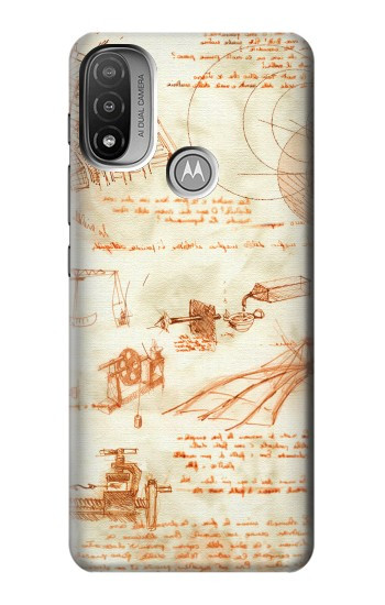 S0566 Technical Drawing Da Vinci Case For Motorola Moto E20,E30,E40