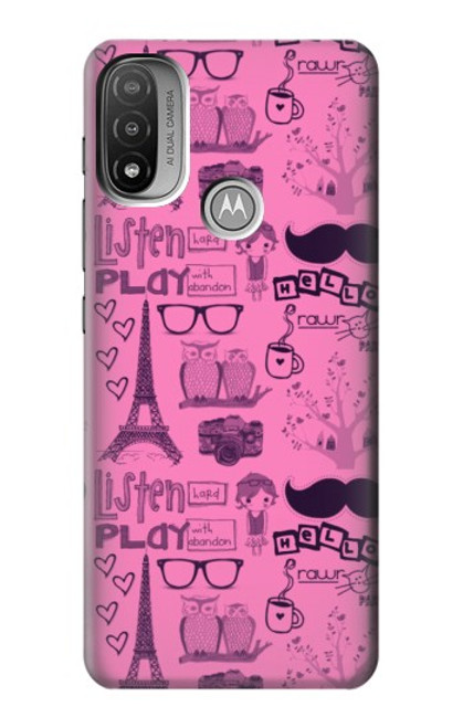 S2885 Paris Pink Case For Motorola Moto E20,E30,E40