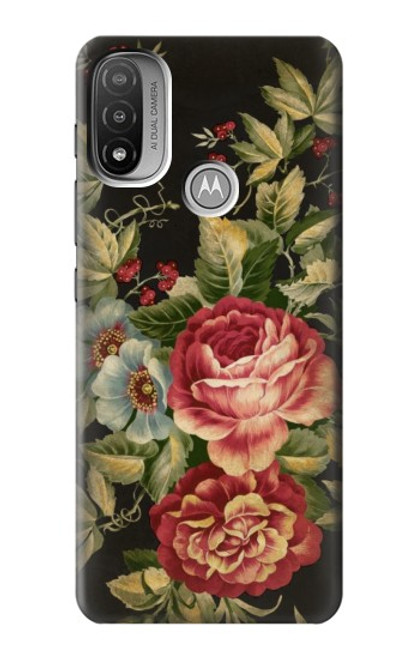 S3013 Vintage Antique Roses Case For Motorola Moto E20,E30,E40