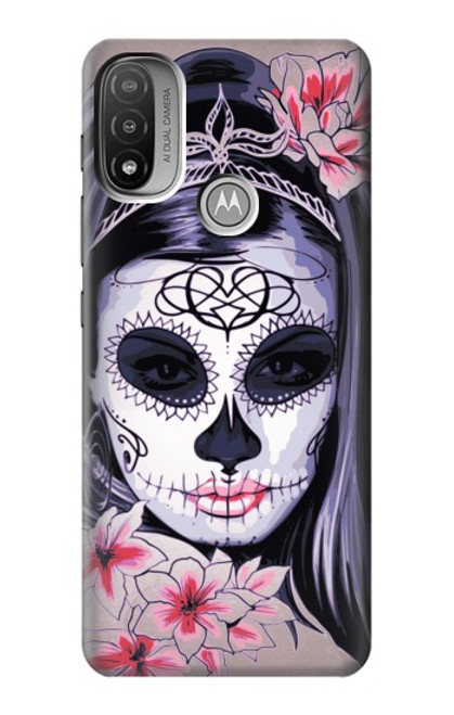 S3821 Sugar Skull Steam Punk Girl Gothic Case For Motorola Moto E20,E30,E40