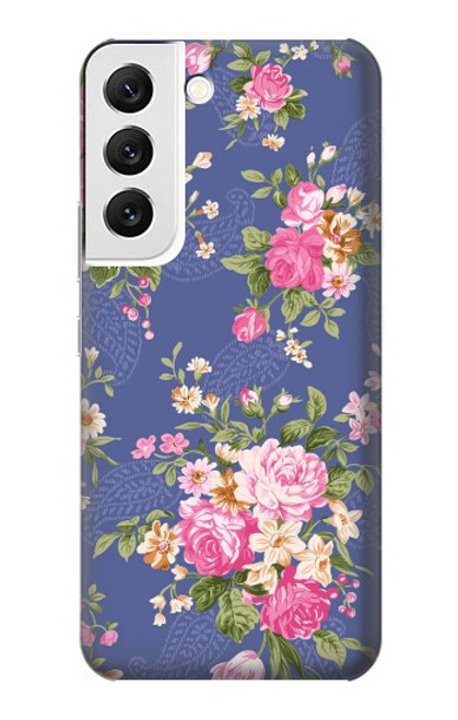 S3265 Vintage Flower Pattern Case For Samsung Galaxy S22