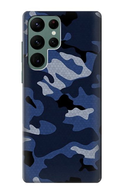 S2959 Navy Blue Camo Camouflage Case For Samsung Galaxy S22 Ultra