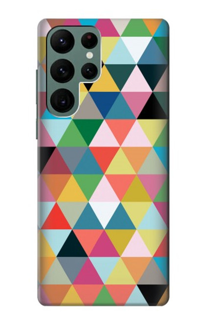 S3049 Triangles Vibrant Colors Case For Samsung Galaxy S22 Ultra