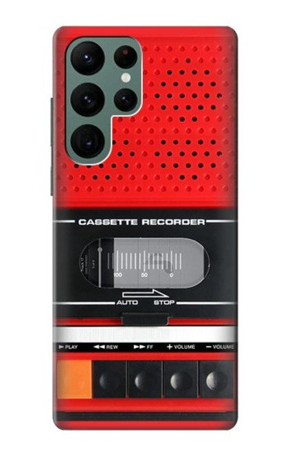 S3204 Red Cassette Recorder Graphic Case For Samsung Galaxy S22 Ultra