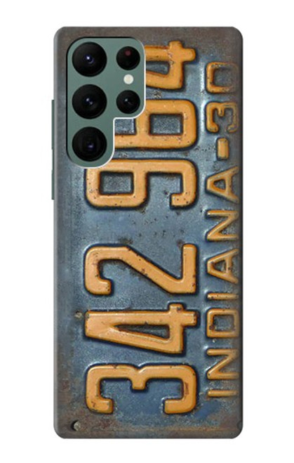 S3750 Vintage Vehicle Registration Plate Case For Samsung Galaxy S22 Ultra