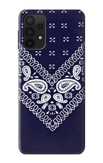 S3357 Navy Blue Bandana Pattern Case For Samsung Galaxy M32 5G