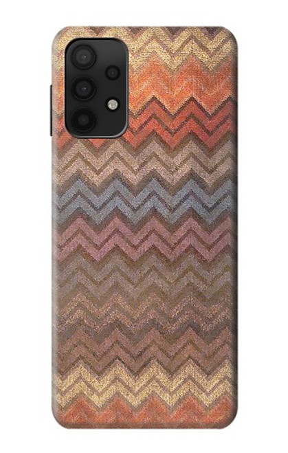 S3752 Zigzag Fabric Pattern Graphic Printed Case For Samsung Galaxy M32 5G