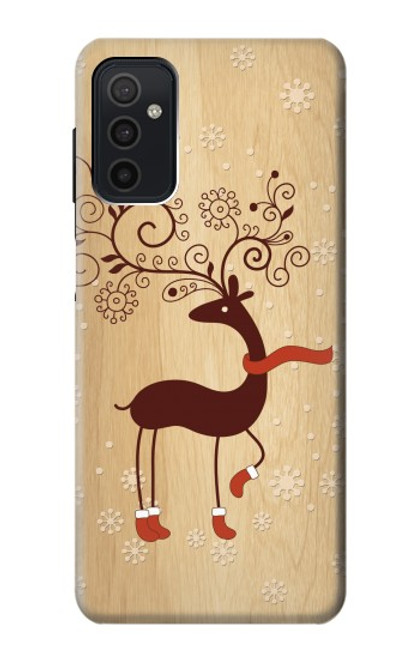 S3081 Wooden Raindeer Graphic Printed Case For Samsung Galaxy M52 5G