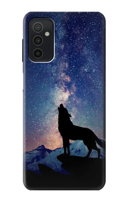 S3555 Wolf Howling Million Star Case For Samsung Galaxy M52 5G