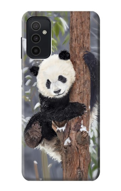 S3793 Cute Baby Panda Snow Painting Case For Samsung Galaxy M52 5G