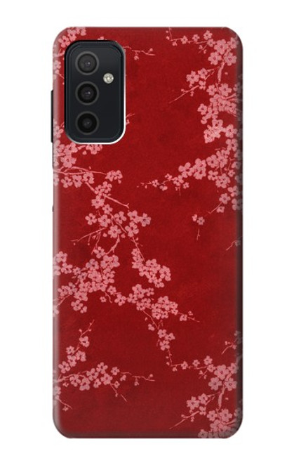 S3817 Red Floral Cherry blossom Pattern Case For Samsung Galaxy M52 5G