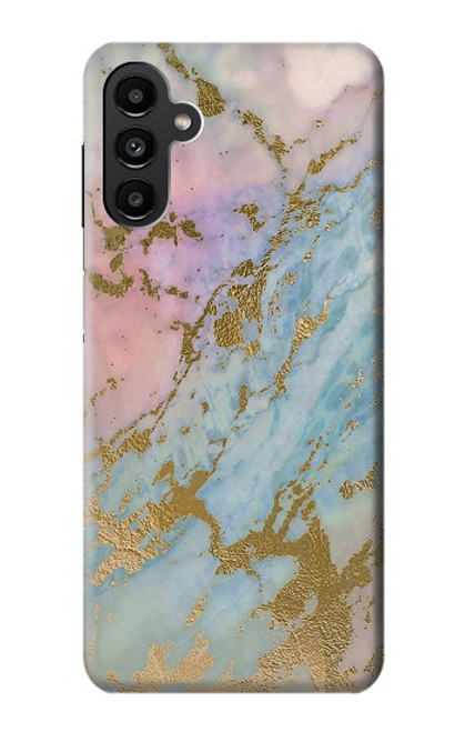 S3717 Rose Gold Blue Pastel Marble Graphic Printed Case For Samsung Galaxy A13 5G