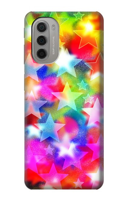 S3292 Colourful Disco Star Case For Motorola Moto G51 5G