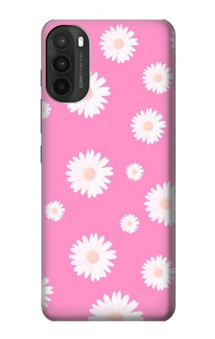 S3500 Pink Floral Pattern Case For Motorola Moto G71 5G