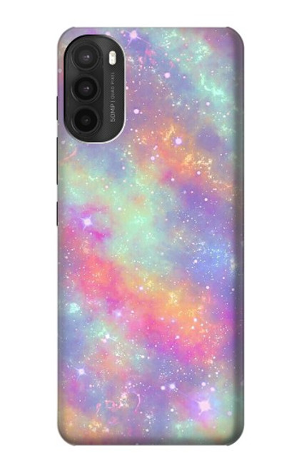 S3706 Pastel Rainbow Galaxy Pink Sky Case For Motorola Moto G71 5G