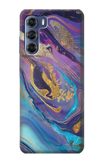 S3676 Colorful Abstract Marble Stone Case For Motorola Edge S30