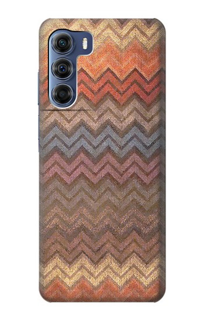 S3752 Zigzag Fabric Pattern Graphic Printed Case For Motorola Edge S30