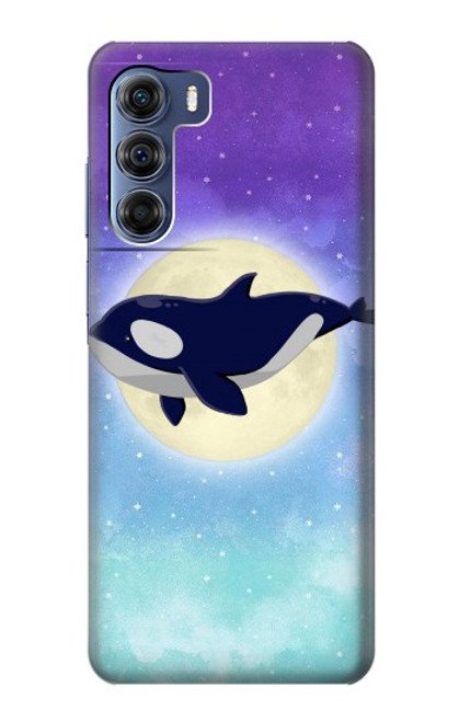 S3807 Killer Whale Orca Moon Pastel Fantasy Case For Motorola Edge S30