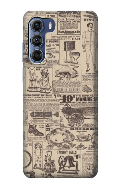 S3819 Retro Vintage Paper Case For Motorola Edge S30