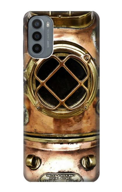 S2412 Vintage Deep Sea Diving Helmet Case For Motorola Moto G31