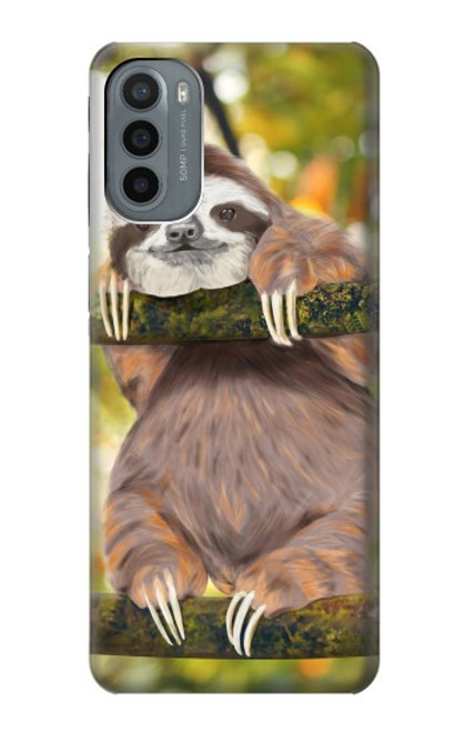 S3138 Cute Baby Sloth Paint Case For Motorola Moto G31