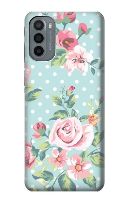 S3494 Vintage Rose Polka Dot Case For Motorola Moto G31