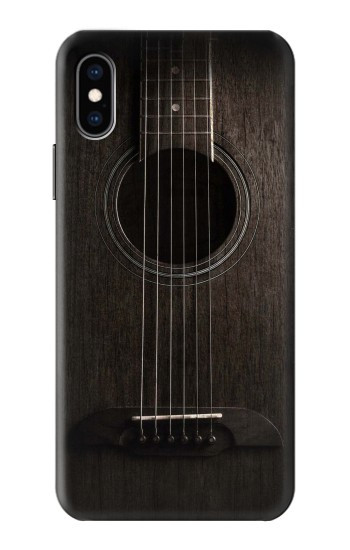 S3834 Old Woods Black Guitar Case For iPhone X, iPhone XS