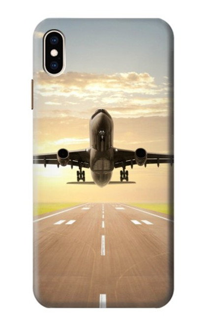 S3837 Airplane Take off Sunrise Case For iPhone XS Max