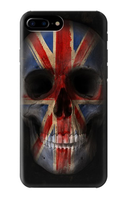 S3848 United Kingdom Flag Skull Case For iPhone 7 Plus, iPhone 8 Plus