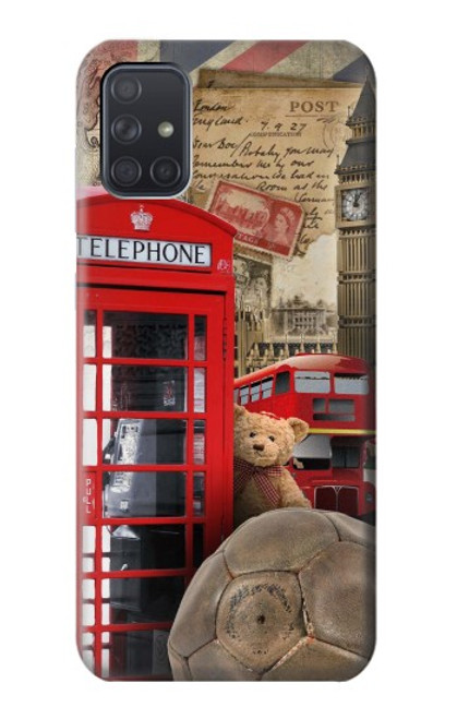 S3856 Vintage London British Case For Samsung Galaxy A71