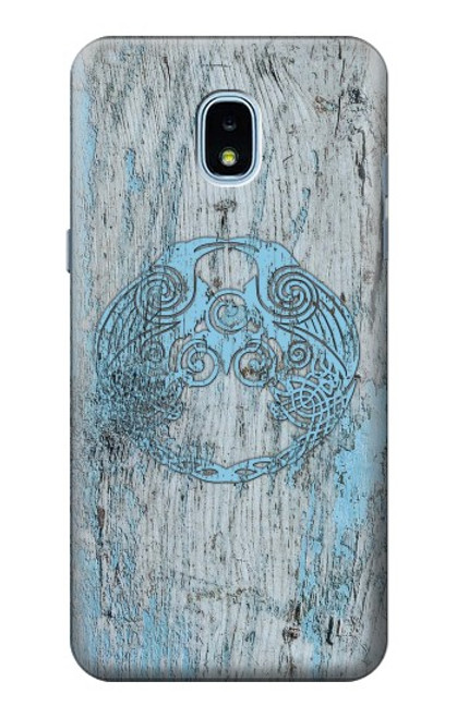 S3829 Huginn And Muninn Twin Ravens Norse Case For Samsung Galaxy J3 (2018), J3 Star, J3 V 3rd Gen, J3 Orbit, J3 Achieve, Express Prime 3, Amp Prime 3