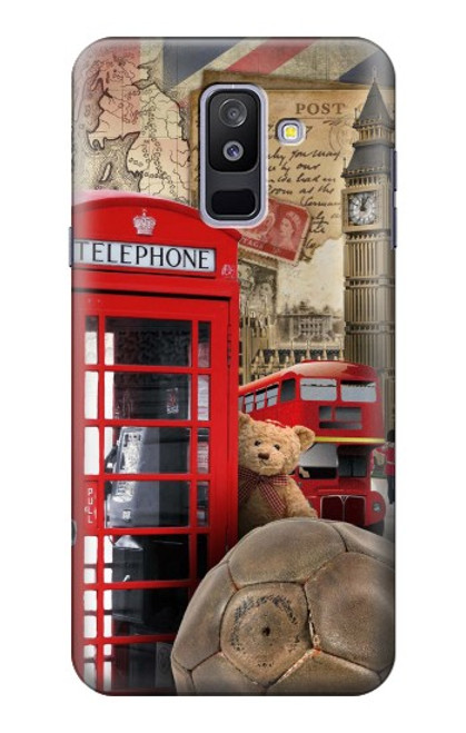 S3856 Vintage London British Case For Samsung Galaxy A6+ (2018), J8 Plus 2018, A6 Plus 2018