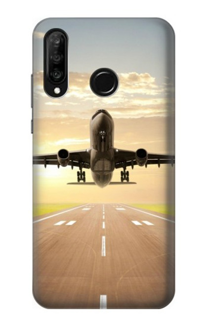 S3837 Airplane Take off Sunrise Case For Huawei P30 lite